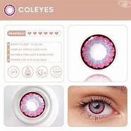 Image result for Pink Prescription Colored Contacts