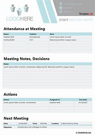 Image result for Basic Meeting Notes Template