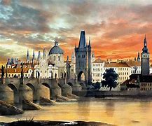 Image result for Charles Bridge Prague Painting