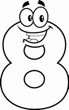Image result for Number 8 Cartoon Character