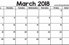 Image result for March 2018 Calendar Printable Org