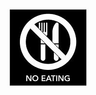 Image result for No Eating Symbol