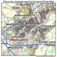 Image result for Map of Area around Allentown PA