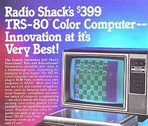 Image result for Radio Shack Computer with Chunky Keyboard Plugged into a TV