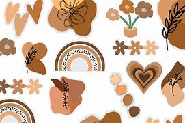 Image result for Aestetic Brown Stickers Printable MeMO Pad