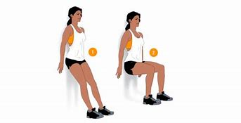 Image result for Wall Squats and Planks