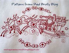 Image result for Redwork Christmas Embroidery Designs