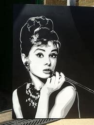 Image result for Audrey Hepburn Stencil Art