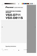 Image result for Pioneer VSX D711 Manual