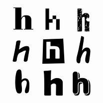 Image result for Small H Font