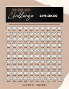 Image result for 100 Day Challenge Money Envelopes