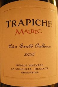 Image result for Trapiche Malbec Single Vina Fausto Orellana