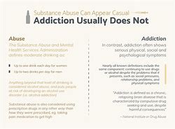 Image result for The Difference Between Drug Abuse and Drug Addiction