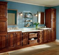 Image result for Cherry Wood Bathroom Cabinets