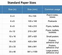 Image result for Photo Paper Sizes for Printing