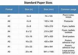 Image result for Printing Sizes