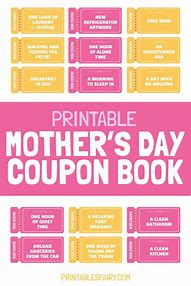 Image result for Mother's Day Coupon Ideas
