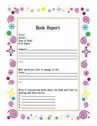 Image result for Simple Book Report Template