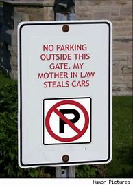 Image result for No-Parking Humour