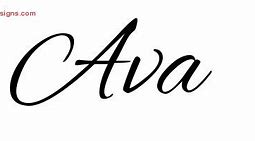 Image result for Ava in Bubble Font