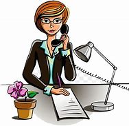 Image result for Clipart. A Secartery Making a Video Call