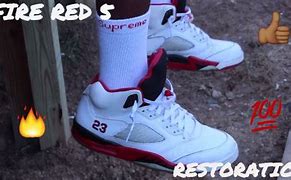 Image result for Fire Red 5S On Feet