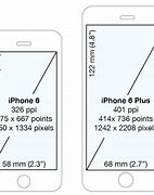 Image result for iPhone 6 Plus Size in Inches