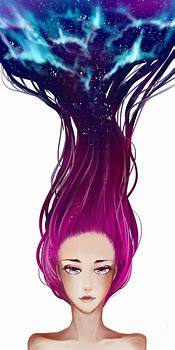 Image result for Galaxy Hair Girl Drawing Easy