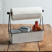Image result for Counter Paper Towel Holder with Condiment Caddy