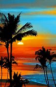 Image result for Sunset Tree Ocean