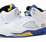 Image result for Jordan 5s Yellow and White