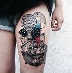 Image result for Fishing Boat Tattoo