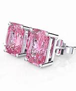 Image result for Bright Pink Zircon 8Mm Stud Earrings
