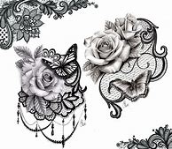 Image result for Butterfly and Rose Tattoo Outline