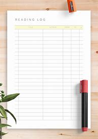 Image result for Printable Reading Log Template