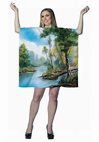 Image result for Bob Ross Costume with Painting