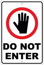 Image result for No-Entry Hand Sign