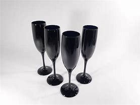 Image result for Black Champagne Flutes