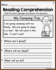 Image result for 1st Grade Comprehension Worksheets Free