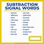 Image result for Maths Signal Words