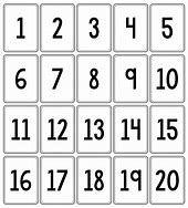 Image result for Black and White Numbers Printable