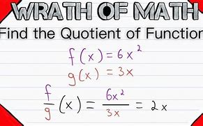 Image result for Quotient of Functions