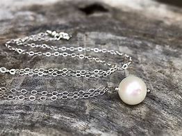 Image result for Single Pearl Pendant Necklace