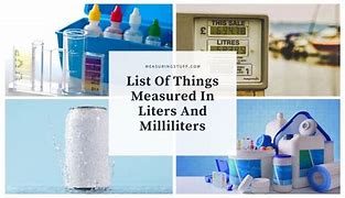 Image result for Items That Are Sold in Liters