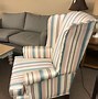 Image result for Striped Wingback Chair