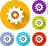 Image result for Gear Icon with 6