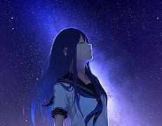 Image result for Night Sky Anime Girl Hair
