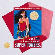 Image result for Wonder Woman Birthday Card