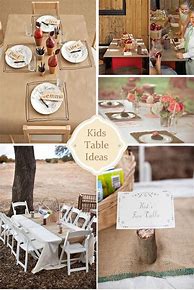 Image result for Rustic Kids Table Wedding