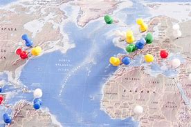 Image result for Map with Pins around the World